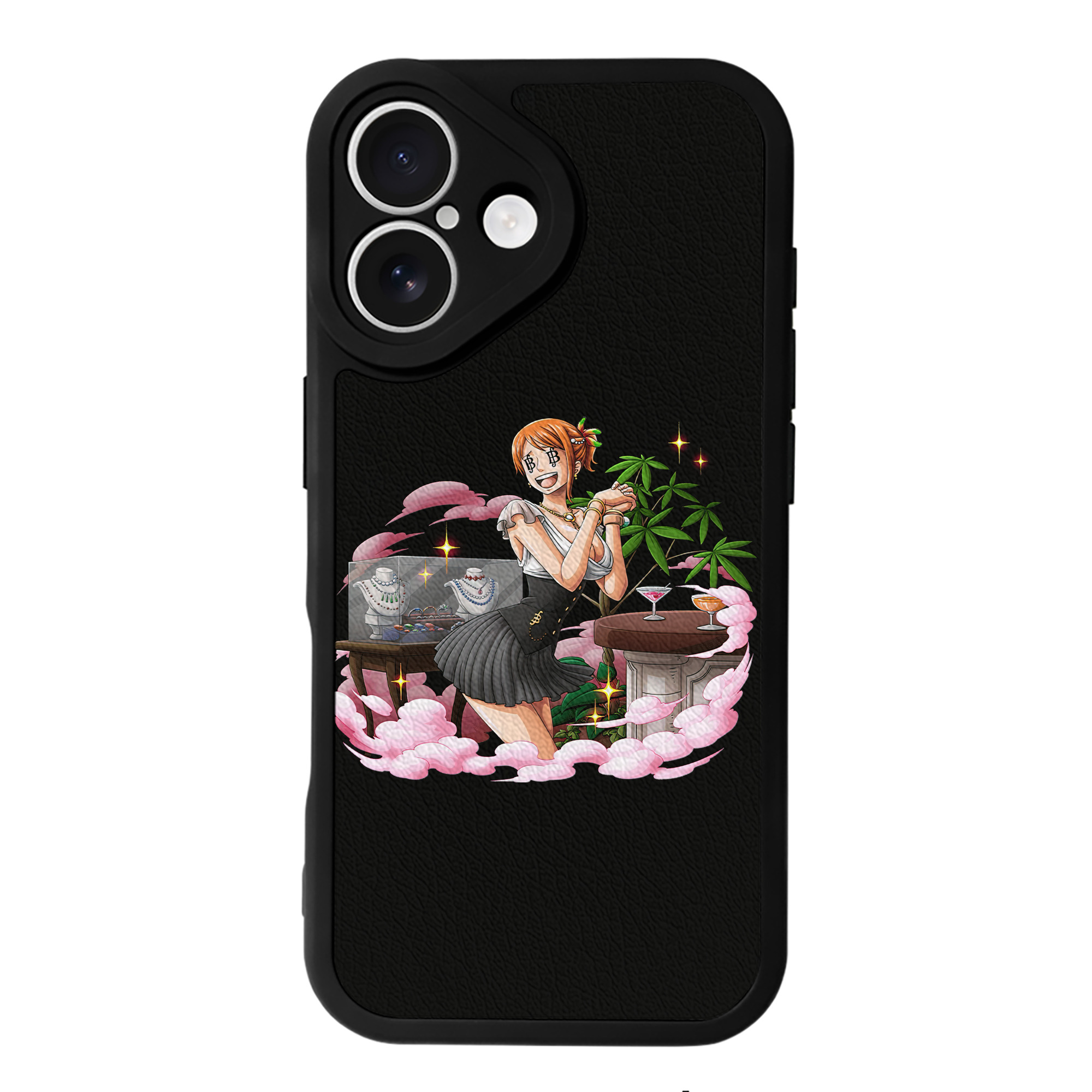 （画像用） ワンピース ナミ ONE PIECE Nami 【iPhone 16シリーズ対応】シリコンスマホケース（レザー調） 材質：シリコン